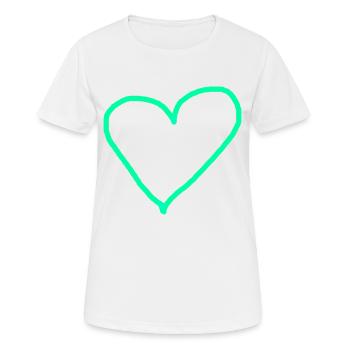 Turquoise Heart Gift Idea Turquoise Green Blue Love - Women's Breathable T-Shirt - white - Front - AI Model Female 172 dark (172cm)