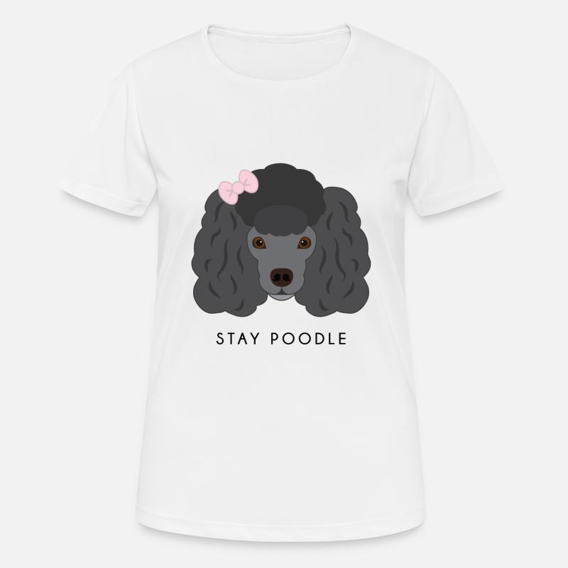 Poodle Black - Women's Breathable T-Shirt - white