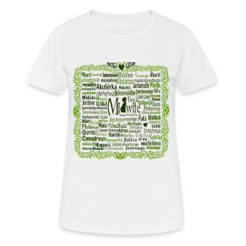 Hebamme International grü - Frauen T-Shirt atmungsaktiv - Weiß - Vorne - AI Model Female 172 dark (172cm)