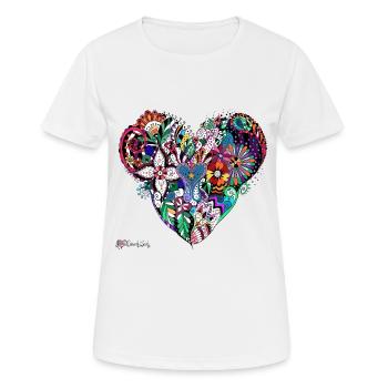 Mandala heart colorful. - Women's Breathable T-Shirt - white - Front - AI Model Female 172 dark (172cm)