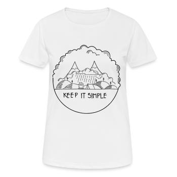 Gardez-le simple et nuageux - T-shirt respirant Femme - blanc - Devant - AI Model Female 172 dark (172cm)