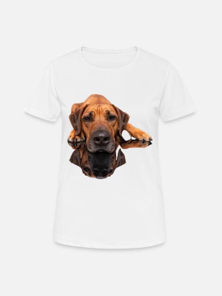 Rhodesian Ridgeback Photo - Mirror Image - Women's Breathable T-Shirt - white