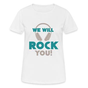 École de musique rock - T-shirt respirant Femme - blanc - Devant - AI Model Female 172 dark (172cm)