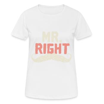 M. Droite - T-shirt respirant Femme - blanc - Devant - AI Model Female 172 dark (172cm)