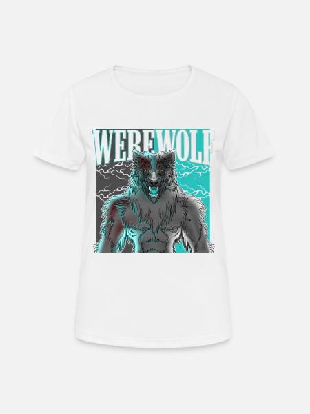 Werewolf - Frauen T-Shirt atmungsaktiv - Weiß