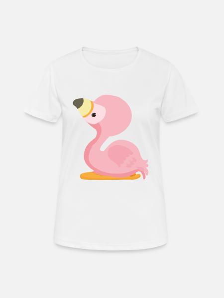 Flamant rose - T-shirt respirant Femme - blanc