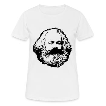 Karl Marx Visage Communisme Marxisme philosophe - T-shirt respirant Femme - blanc - Devant - AI Model Female 172 dark (172cm)
