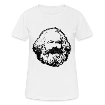 Karl Marx Visage Communisme Marxisme philosophe - T-shirt respirant Femme - blanc - Devant - AI Model Female 172 dark (172cm)