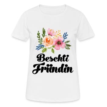 Beschti Fründin beste Freundin Schweizerdeutsch - Frauen T-Shirt atmungsaktiv - Weiß - Vorne - AI Model Female 172 dark (172cm)
