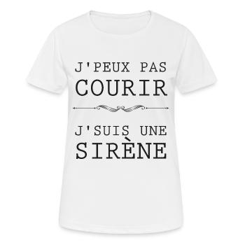 Courir C'est Pas Pour Moi Humour Femme Sport - T-shirt respirant Femme - blanc - Devant - AI Model Female 172 dark (172cm)