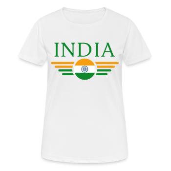 Inde - T-shirt respirant Femme - blanc - Devant - AI Model Female 172 dark (172cm)