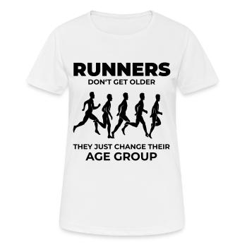 coureurs - T-shirt respirant Femme - blanc - Devant - AI Model Female 172 dark (172cm)