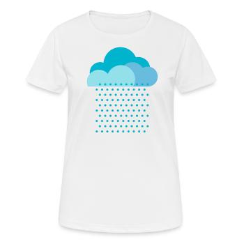 Wir lieben Regen, Wetter, Wolke, Regentropfen, - Frauen T-Shirt atmungsaktiv - Weiß - Vorne - AI Model Female 172 dark (172cm)