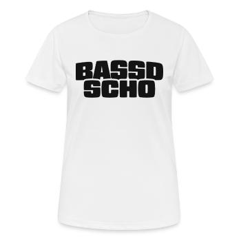 Bassd scho - Franken fränkisch fränggisch Geschenk - Frauen T-Shirt atmungsaktiv - Weiß - Vorne - AI Model Female 172 dark (172cm)