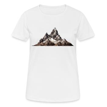 Graphiques de montagnes - T-shirt respirant Femme - blanc - Devant - AI Model Female 172 dark (172cm)