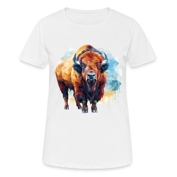 Bison - Women's Breathable T-Shirt - white - Front - AI Model Female 172 dark (172cm)