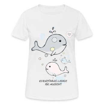 whales - Women's Breathable T-Shirt - white - Front - AI Model Female 172 dark (172cm)