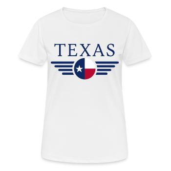Texas - Frauen T-Shirt atmungsaktiv - Weiß - Vorne - AI Model Female 172 dark (172cm)