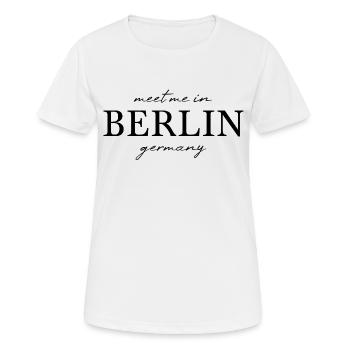 Berlin Allemagne Fan Flag Design T Shirt - T-shirt respirant Femme - blanc - Devant - AI Model Female 172 dark (172cm)
