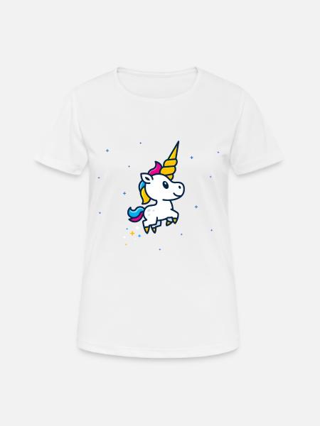 Einhorn Fohlen - Frauen T-Shirt atmungsaktiv - Weiß