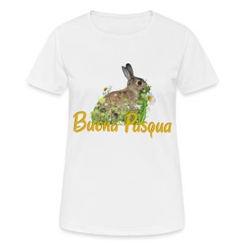buona pasqua Frohe Ostern - Frauen T-Shirt atmungsaktiv - Weiß - Vorne - AI Model Female 172 dark (172cm)