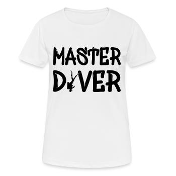 Master Diver - Frauen T-Shirt atmungsaktiv - Weiß - Vorne - AI Model Female 172 dark (172cm)