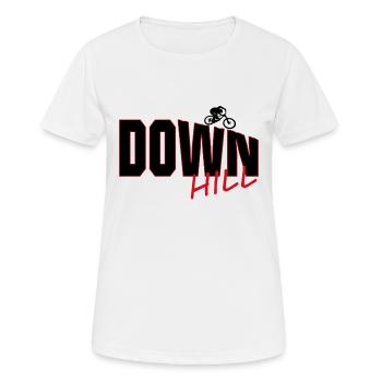 Downhill - Frauen T-Shirt atmungsaktiv - Weiß - Vorne - AI Model Female 172 dark (172cm)