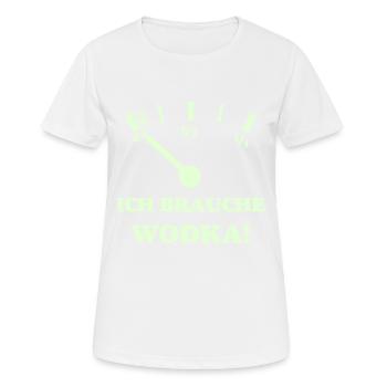 I NEED VODKA - Women's Breathable T-Shirt - white - Front - AI Model Female 172 dark (172cm)