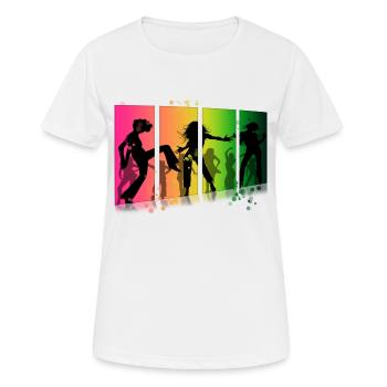 boite de nuit - T-shirt respirant Femme - blanc - Devant - AI Model Female 172 dark (172cm)