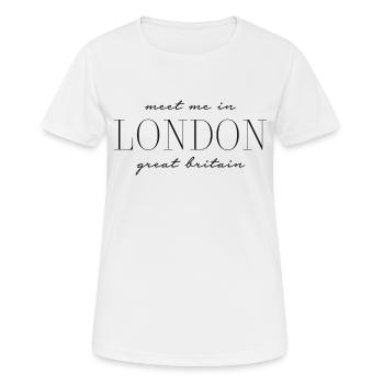 Londres - T-shirt respirant Femme - blanc - Devant - AI Model Female 172 dark (172cm)