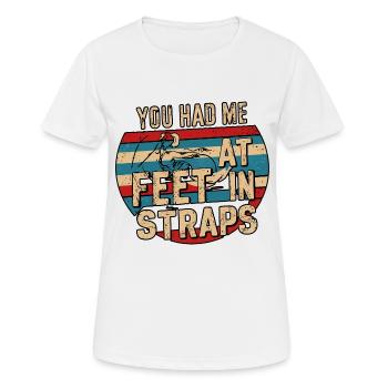 You Had Me At Feet In Straps 53 - Frauen T-Shirt atmungsaktiv - Weiß - Vorne - AI Model Female 172 dark (172cm)