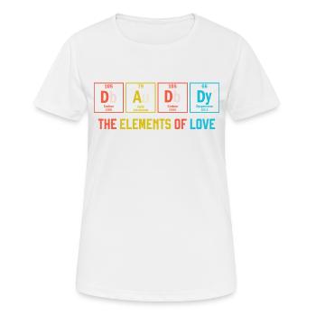 Papa Père Tableau périodique Papa - T-shirt respirant Femme - blanc - Devant - AI Model Female 172 dark (172cm)