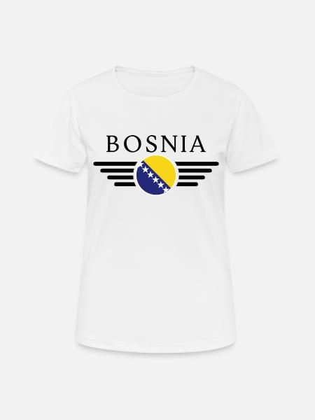 Bosnien Eleganz T-Shirt - Frauen T-Shirt atmungsaktiv - Weiß