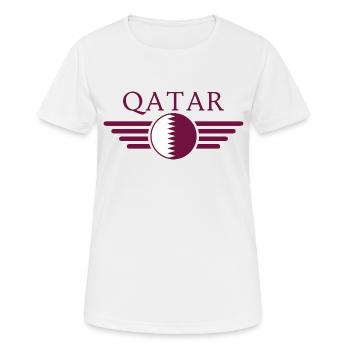 Ich liebe Katar, Eleganz Stil Design - Frauen T-Shirt atmungsaktiv - Weiß - Vorne - AI Model Female 172 dark (172cm)