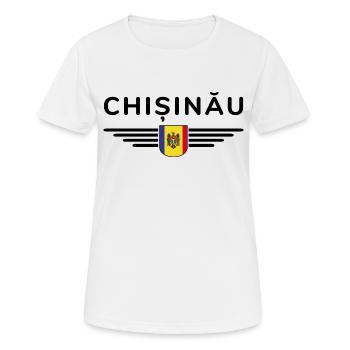 T-shirt Chișinău – L’amour de la capitale - T-shirt respirant Femme - blanc - Devant - AI Model Female 172 dark (172cm)