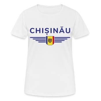 T-shirt Chișinău – L’amour de la capitale - T-shirt respirant Femme - blanc - Devant - AI Model Female 172 dark (172cm)
