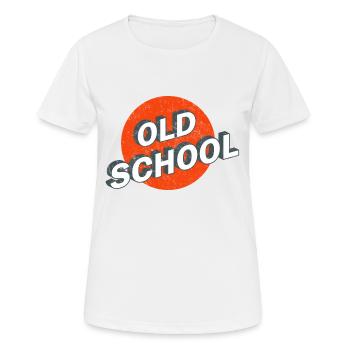 Old School Vintage Logo - T-shirt respirant Femme - blanc - Devant - AI Model Female 172 dark (172cm)