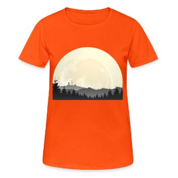 HarzMonde (Brocken-Edition) - T-shirt respirant Femme - orange néon - Devant - AI Model Female 172 dark (172cm)
