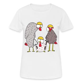 Construction site Construction Client Use Maurer Gewerbe - Women's Breathable T-Shirt - white - Front - AI Model Female 172 dark (172cm)