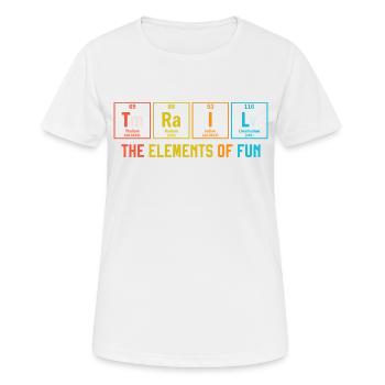 Trail Die Elemente des Spaßes Chemisches Periodensystem - Frauen T-Shirt atmungsaktiv - Weiß - Vorne - AI Model Female 172 dark (172cm)