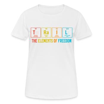 Trail Les éléments de la liberté Tableau périodique - T-shirt respirant Femme - blanc - Devant - AI Model Female 172 dark (172cm)