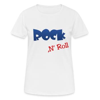 Rock n Roll - Frauen T-Shirt atmungsaktiv - Weiß - Vorne - AI Model Female 172 dark (172cm)