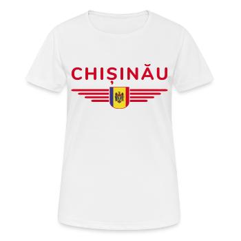 T-shirt Chișinău – L’amour de la capitale - T-shirt respirant Femme - blanc - Devant - AI Model Female 172 dark (172cm)