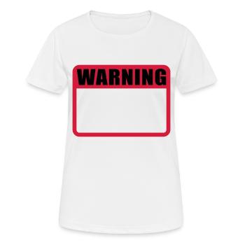 Warning Shield Warning Warning Shield Vector - Women's Breathable T-Shirt - white - Front - AI Model Female 172 dark (172cm)