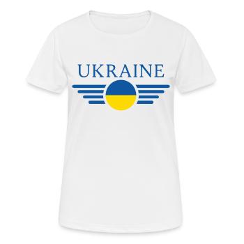 Ukraine - Women's Breathable T-Shirt - white - Front - AI Model Female 172 dark (172cm)