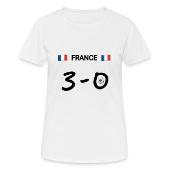 France football - T-shirt respirant Femme - blanc - Devant - AI Model Female 172 dark (172cm)