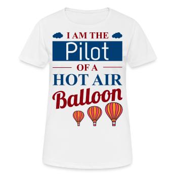 Montgolfière Montgolfière Pilote de montgolfière - T-shirt respirant Femme - blanc - Devant - AI Model Female 172 dark (172cm)