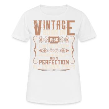 1966 Anniversaire Millésime 1966 Né Millésime 1966 - T-shirt respirant Femme - blanc - Devant - AI Model Female 172 dark (172cm)