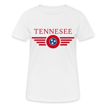 États-Unis États du Tennessee - T-shirt respirant Femme - blanc - Devant - AI Model Female 172 dark (172cm)