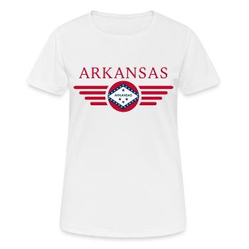 Arkansas - T-shirt respirant Femme - blanc - Devant - AI Model Female 172 dark (172cm)
